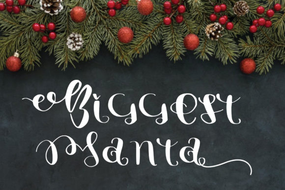 Biggest Santa Font for Web Design