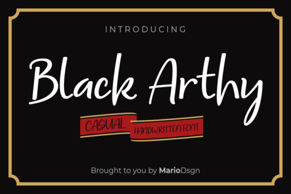 Black Arthy: A Handwritten Font for Creative Campaigns