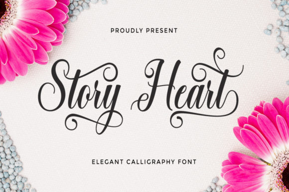 Story Heart Font for Web Design